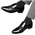 thumbnail image 6 of RuiJiao Men's Formal Leather Shoes Breathable Mesh Business Oxfords with Buckle Detail Comfortable Low Heel Dress Shoes, 6 of 9