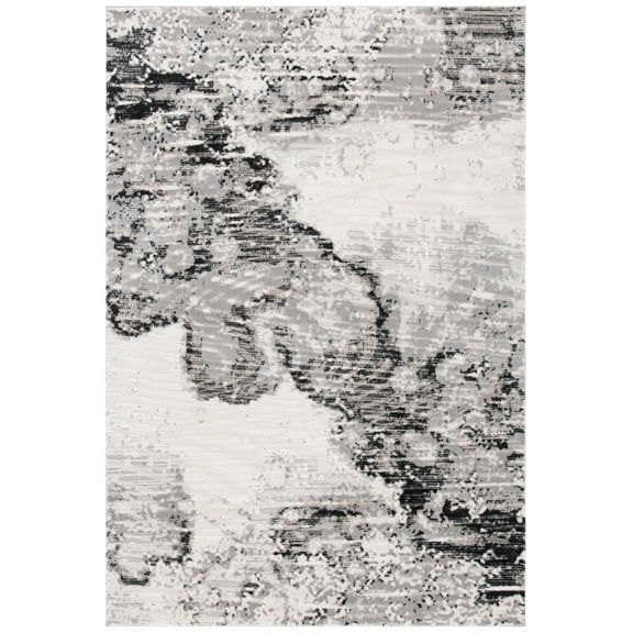 SAFAVIEH Invista Griselda Abstract Area Rug, Ivory/Grey, 4' x 6'