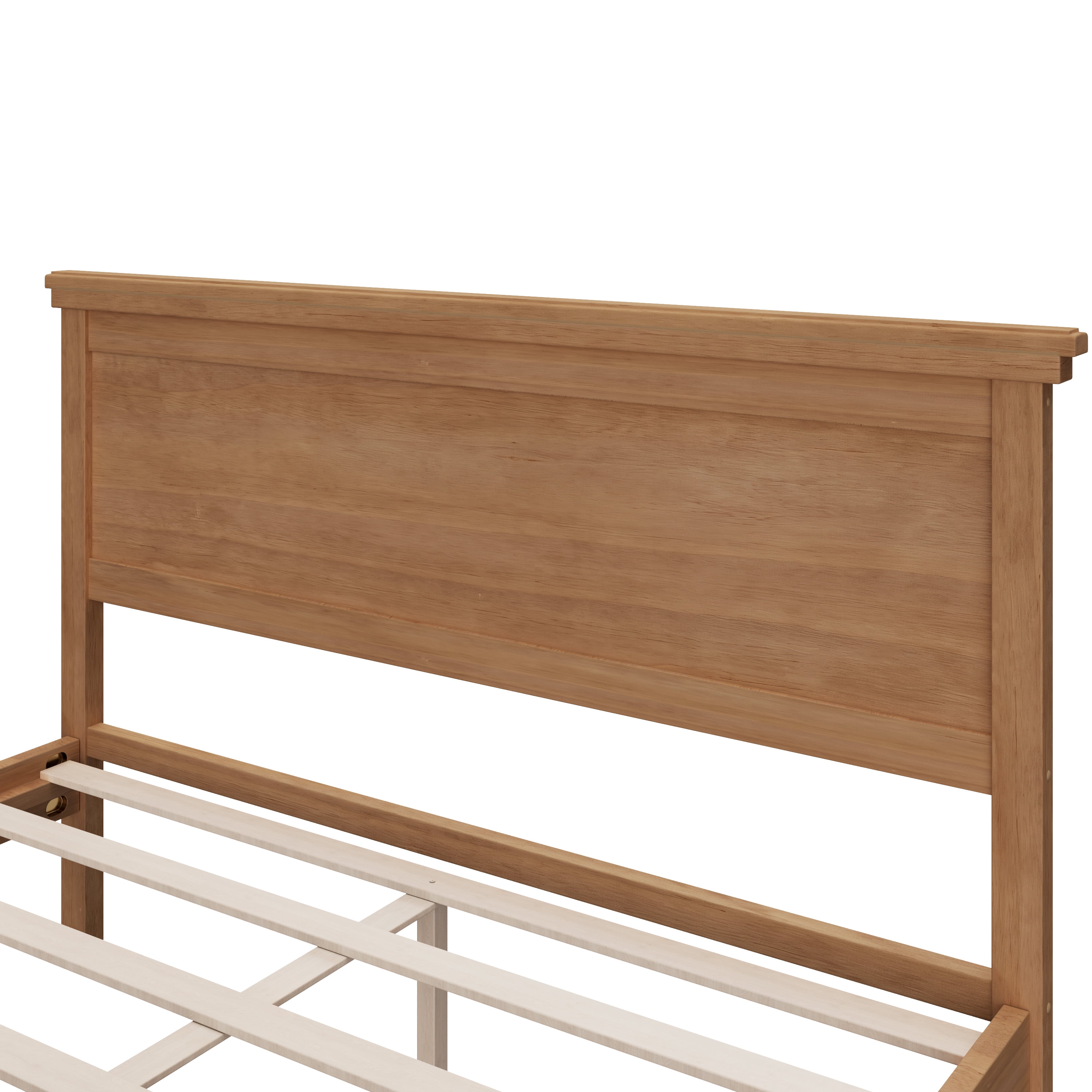 Euroco Wooden Full Size Mid-Century Platform Bed, Seadrift