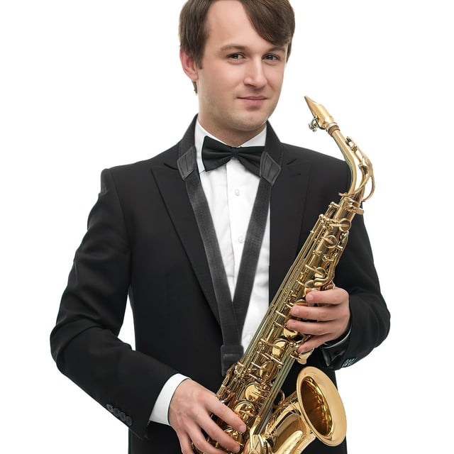 FUTUREORYY Sangle de Saxophone en Nylon Confortable et Réglable en Noir, Adaptée aux Saxophones Alto et Ténor
