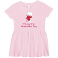 thumbnail image 3 of Inktastic It's My First Valentine's Day Girls Baby Dress, 3 of 5