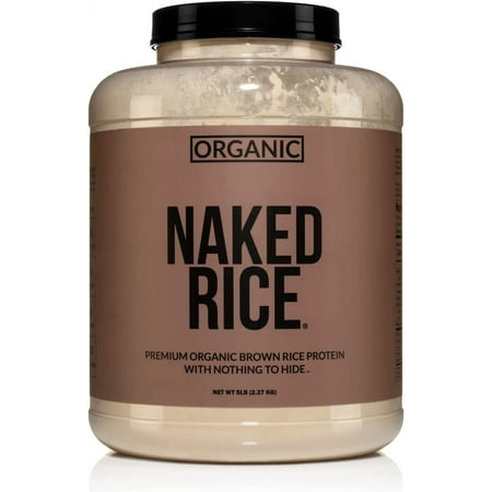 Naked Rice - Organic Brown Rice Protein Powder - Vegan Protein Powder - 5Lb Bulk, GMO Free, Gluten Free & Soy Free. Plant-Based Protein, No Artificial Ingredients - 76 Servings