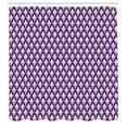 thumbnail image 2 of Ambesonne Abstract Shower Curtain, Retro Rhombuses Pattern, 69"Wx75"L, Dark Purple Quartz Plum, 2 of 4