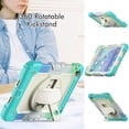 thumbnail image 4 of For iPad Mini 5th/4th Generation Case 7.9 inch 2019/2015, 360 Rotating Shockproof Cover with Stand, Screen Protector, Shoulder Strap, Rainbow Blue, 4 of 7