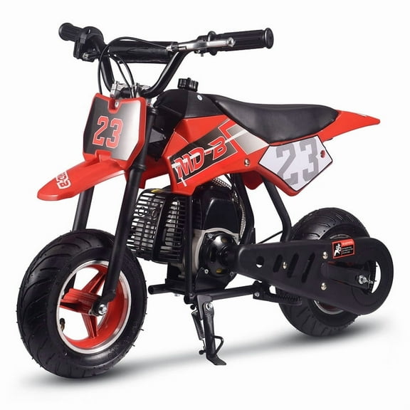 SAY YEAH Dirt Bike for Kids,Compact Off-Road 49cc Gas Bike for Backyard,Trails & Camping Fits in Trunk for Easy Travel,38*27*22",Red