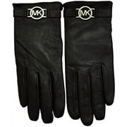 MICHAEL Michael Kors Leather Circle Charm Gloves - Size XL