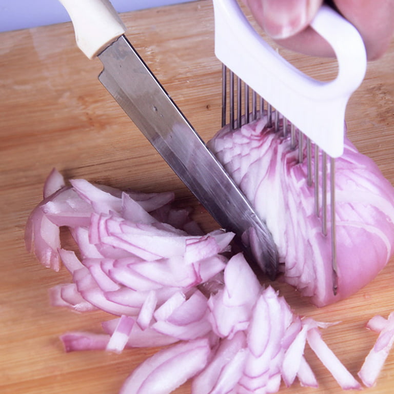 Home-X Onion Slicer, White, Plastic