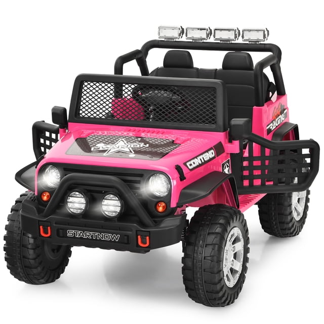 Gymax 12V Electric Kids Ride On Car Truck w/ MP3 Horn 2.4G Remote Control Pink