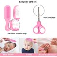 thumbnail image 3 of 8Pcs Newborn Baby Care Accessories Set,Bexikou Baby Grooming Kit, Portable Nursery Infants Care Kit with Scissors Comb Manicure Finger Nose Cleaner, Ideal for Travelling & Home Use -Pink, 3 of 8