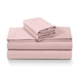thumbnail image 1 of Juego de sábanas Tribeca Living, 100% algodón, franela Queen, rosa claro, 1 of 3