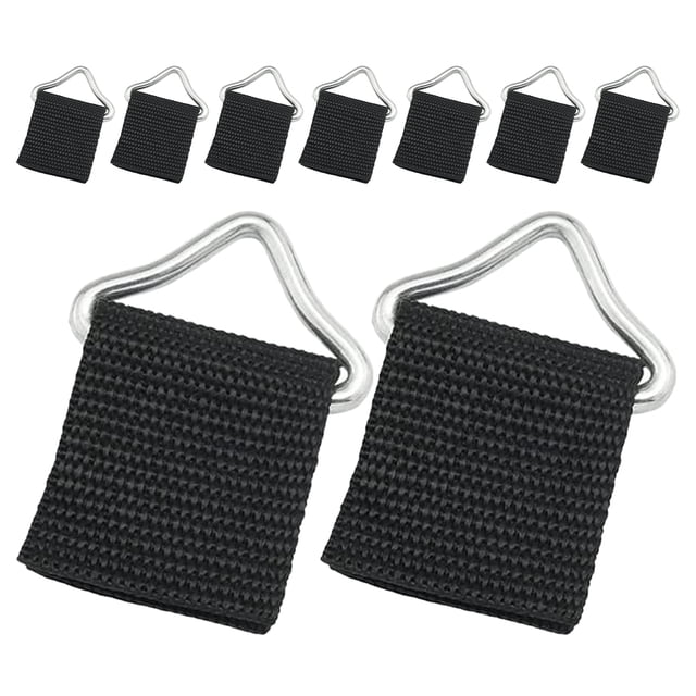 SHISUYAN 10 Sets of Triangle Ring Buckles Portable Trampoline Rings Replaceable Triangle Buckles with Webbing