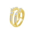 thumbnail image 2 of Round Cut White Cubic Zirconia Solitaire Enhancer Guard Ring in 10k Yellow Gold Ring Size - 10.5, 2 of 3