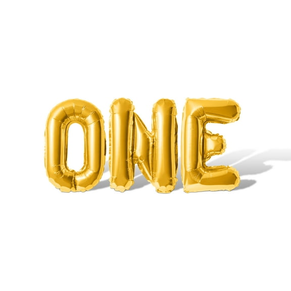 Letter Balloons - ONE 16" Inch Alphabet Letters Foil Mylar Balloon Birthday Party Banner (Gold)