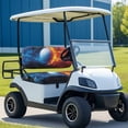 thumbnail image 2 of Pzuqiu Golf Seat Covers for Cart Breathable Golf Cart Front Seat Covers Universal EZGO TXT Golf Cart Seat Covers Machine Washable Easy Installation, Golf Ball Pattern, 2 of 7