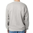 thumbnail image 3 of Hanes Ultimate Cotton Crewneck Sweatshirt, Men's Fleece High-Stitch Sweater, Ash, 2XL, 3 of 5