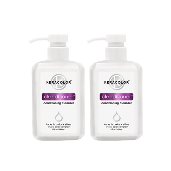 Keracolor Clenditioner - Conditioning Cleanser- 12oz each - 2pc Bundle