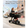 thumbnail image 4 of 15 Miles Long Range 4 Wheels Mobility Scooter for Adults&Seniors-Lightweight Fully Automatic Folding Scooter, 46lbs with 350W Powered Electric Wheelchair,Lithium Battery, Airline-Approved,Red, 4 of 8