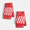 RUBY LIGHT, variant on No Boundaries Women's Ribbed Knit Checkered Pop Top Mittens
