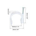 thumbnail image 2 of Unique Bargains 29mm Dia PE White Round Cable Clips with Steel Nail 24 Pack, 2 of 5