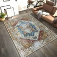 thumbnail image 3 of JV Home Area Rug Napoli Beige Multicolored 7'6"x10' Washable Carpet Anti Slip, 3 of 7