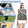 thumbnail image 6 of Uorisanigo Aztec Cow Print Womens Athletic Polo Workout Tops Stylish Comfortable Quick Dry Athletic Polo Shirts Quick Dry 1/4 Zipper Workout Tops for Women, 6 of 7