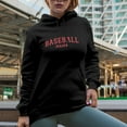 thumbnail image 2 of Distressed Baseball Mama, Mother's Day Gift, Black Hooded Sweatshirt or Hoodie, Medium, 2 of 5