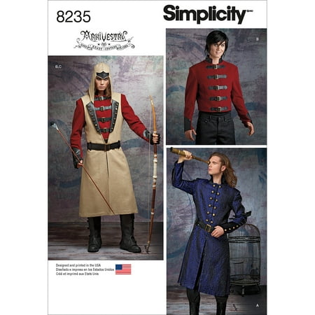 Simplicity Men's & Boy's Size 38-44 Costume Pattern, 1 Each