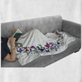 thumbnail image 6 of Letter Q Soft Flannel Fleece Throw Blanket, Spring Nature Inspired Font Design Girls Kids Name Initials Playful Bugs Wings, Cozy Plush for Indoor and Outdoor Use, 70" x 90", Multicolor, by Ambesonne, 6 of 6