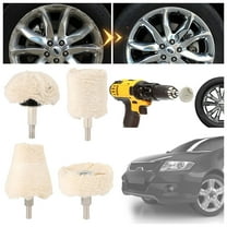 4 pcs Buffing Wheel for Drill,Buffing Pad Polishing Wheel Kits,Wheel Shaped Polishing Tool for Metal Aluminum,Stainless Steel,Chrome,Jewelry,Wood,Plastic,Ceramic,Glass,etc