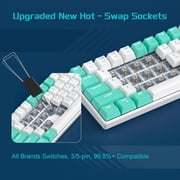 MageGee STAR61 60 Percent Wired Mechanical Gaming Keyboard, 61 Keys, RGB Backlit, Hot-Swap Linear Switches