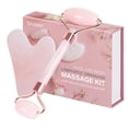 thumbnail image 1 of Set de masajeador facial de drenaje linfático Bruizex Rose Quartz, 1 of 5