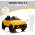thumbnail image 2 of Rock Wheels Licensed Lamborghini Urus 12V Kids Electric Ride-On Car with Parent Remote, 2 Speeds, LED Headlights, Yellow, 2 of 9
