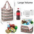 thumbnail image 3 of 5 Pack Foldable Shopping Bag,Multicolor Christmas Tree Pattern Reusable Grocery Bags with Pockets,Large Reusable Tote Bags with Handles Waterproof & Lightweight, 3 of 6