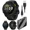 Black +PowerBank, variant on Garmin Forerunner 170 GPS Running Smartwatch, Advanced Training Metrics & Recovery Insights, Black with Black/Amp Yellow Band with Wearable4U BLK EarBuds Bundle