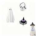 thumbnail image 3 of Halloween Porch Goose Outfits 23 Inch Polyester 3Pcs Ghost Set with Bag for Outdoor Garden Decor Spooky Goose Clothes for Family Yard Orange Purple by MPOISVA, 3 of 8