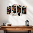 thumbnail image 2 of Elephant Stock Paint Splash Zebras Wall Art - Horizontal Multi Panel Canvas - Living Room Wall Decor - Animal Multi Panel - Black And Red Decor - 24" x 14", 2 of 4