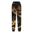 thumbnail image 5 of Halloween Pajama Pants for Women Loose Fit Wide Leg Trouser Pants Casual Elastic Waist Drawstring Palazzo Pants, 5 of 5