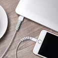 thumbnail image 3 of 24 Pieces Charger Cable Saver, Silicone Flexible Cable Wire Protector, Mouse Cable Protector, Suit for All Cellphone Data Lines (Gray), 3 of 7