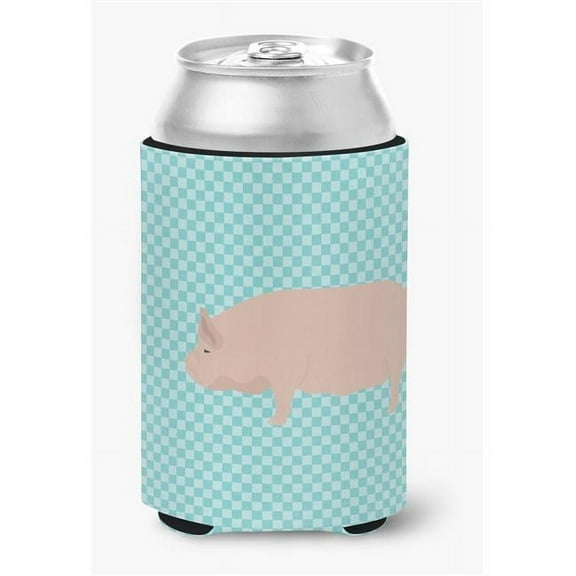 Welsh Pig Blue Check Can or Bottle Hugger