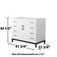 thumbnail image 7 of Wyndham Collection WCH818142SWZCXSXXMXX Amici 42" Single Free Standing Vanity Cabinet Only, 7 of 7