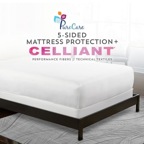 Details about / Lux Living LUXTE50 Purecare Total Encasement Mattress Protector Queen White