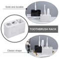 thumbnail image 2 of Resin Marble Texture Toothbrush Holder Stand Bathroom Toothpaste Pedestal, 2 of 4