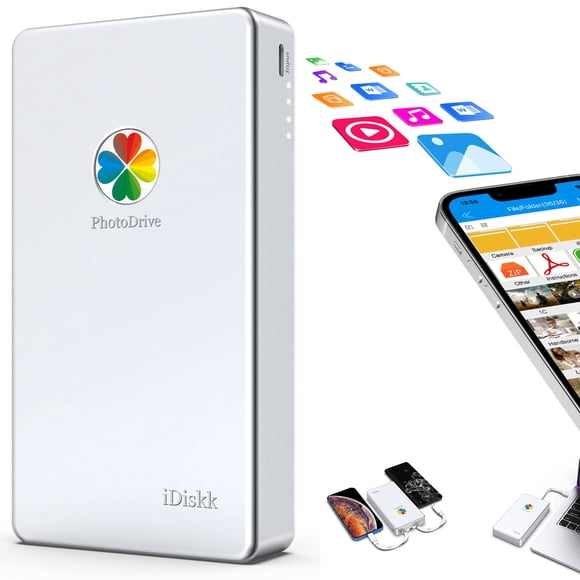 Disco duro externo certificado por iDisk App-LE de 1 TB para iPhone 15 y iPhone 16