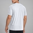 thumbnail image 4 of ohmzyzo Mens T-Shirts Short Sleeve Crew Neck Basic Tee Shirts Cotton Casual Lightweight Moisture Wicking Athletic Workout Tees White 4XL, 4 of 9