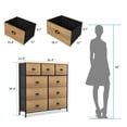 thumbnail image 7 of DWVO Dresser with 9 Drawers, Fabric, for Bedroom, Wood Top and Front Storage Tower, Hallway, Entryway, Closets, Sturdy Steel Frame, 7 of 7