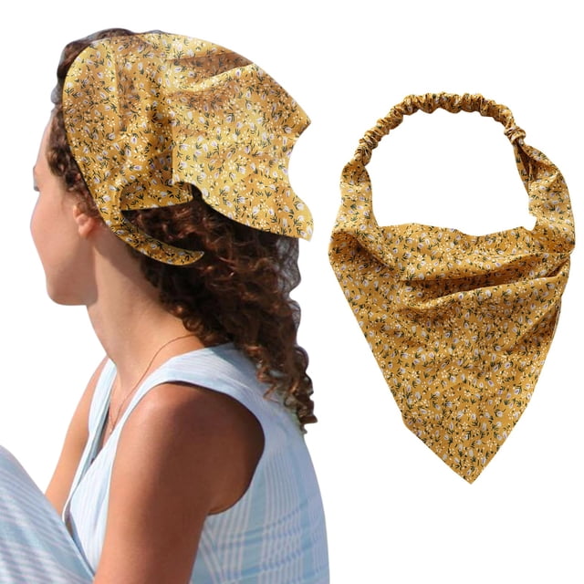 Bandeau Multi-Couleurs Floral pour Cheveux à Moins de 5 $, Bandanas pour Femmes, Foulard Imprimée, Foulard Triangle avec Attaches, Foulard pour Cheveux