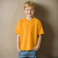 thumbnail image 2 of Gubotare Kids T Shirts Unisex Baby Crew Neck T-Shirt Toddler Short Sleeve Solid Color Tees Shirts for Boys,Yellow 5-6 Years, 2 of 8