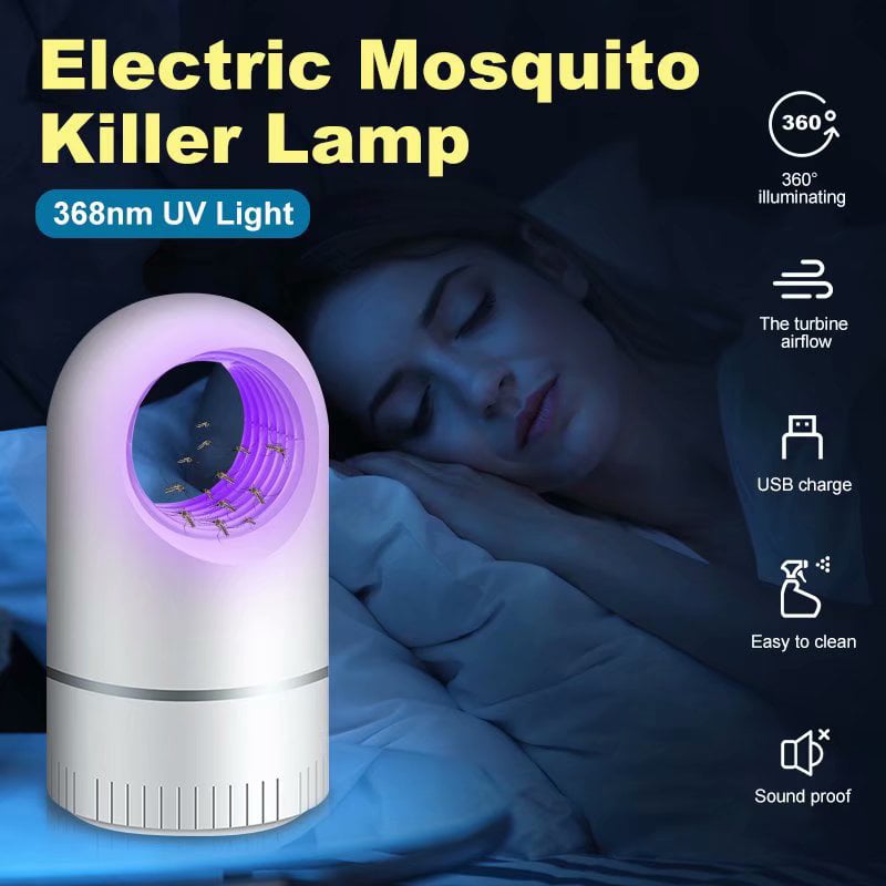 Light Insect Trap Electric Silent USB Pest Repeller Mosquito Killer Lamp Zapper 