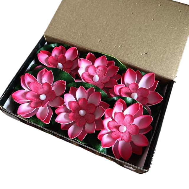 fastboy Battery Powered Pond Lights Floating Lotus Lights For Festivals And Weddings 6pcs Floating Pool B