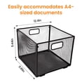 thumbnail image 7 of PHANCIR Mesh Metal Hanging File Organizer, Detachable Foldable File Folder for Home & Office, Medium, 7 of 7